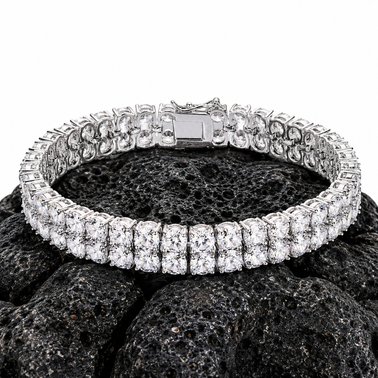 6mm-10mm 2 Rows Tennis Bracelet