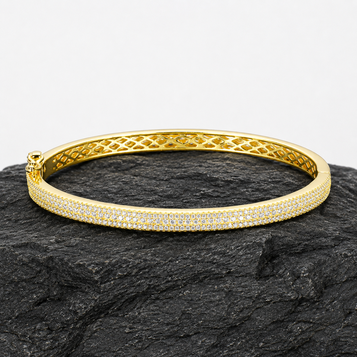 4mm 3 Rows Bracelet Bangle