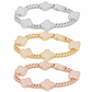 6mm Four Leaf Clover Cuban Link Bracelet