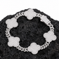 6mm Four Leaf Clover Cuban Link Bracelet