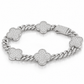 6mm Four Leaf Clover Cuban Link Bracelet