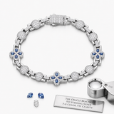 11mm Pear Cut CZ Four Leaf Clover Bracelet