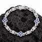 11mm Pear Cut CZ Four Leaf Clover Bracelet