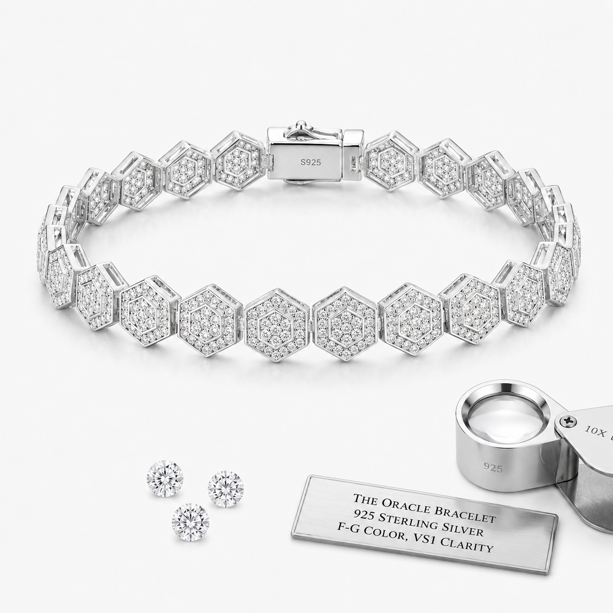 9mm Hexagon Bracelet