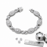 11mm S925 Moissanite Evil Eye Infinity Cuban Link Bracelet