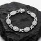 11mm S925 Moissanite Evil Eye Infinity Cuban Link Bracelet