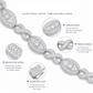 11mm S925 Moissanite Evil Eye Infinity Cuban Link Bracelet