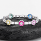 12mm CZ Flower Tennis Bracelet