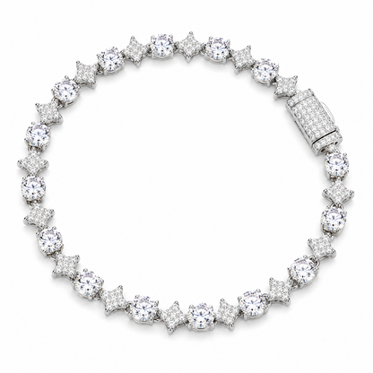 6mm 8mm Star Halo Tennis Bracelet