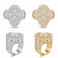 Pear Cut Clover Engagement Ring