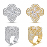 Pear Cut Clover Engagement Ring