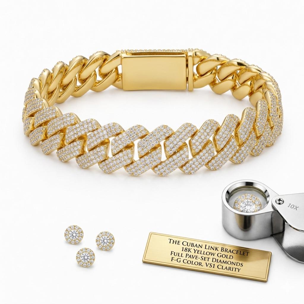 20mm 3 Rows Cuban Link Bracelet