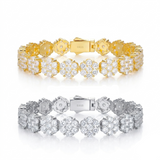 9mm Cluster Flower Tennis Bracelet