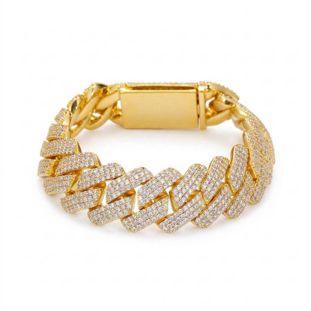 20mm 3 Rows Cuban Link Bracelet