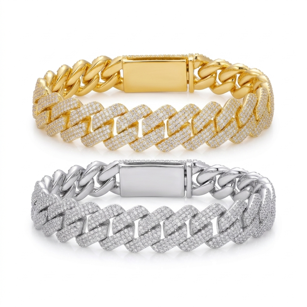 20mm 3 Rows Cuban Link Bracelet