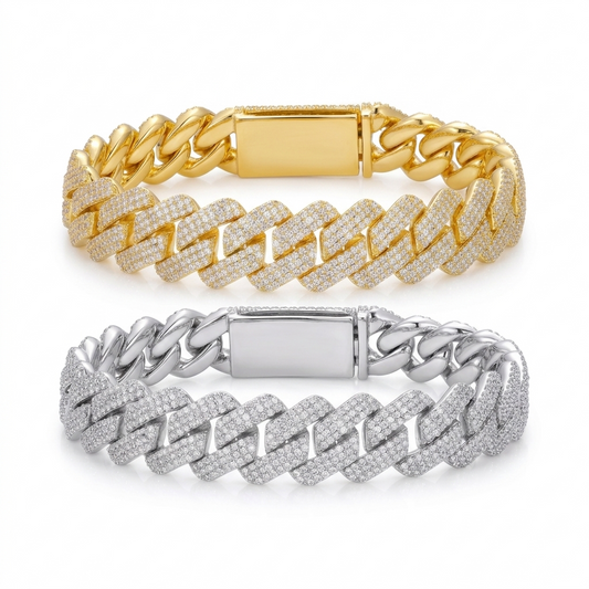 20mm 3 Rows Cuban Link Bracelet