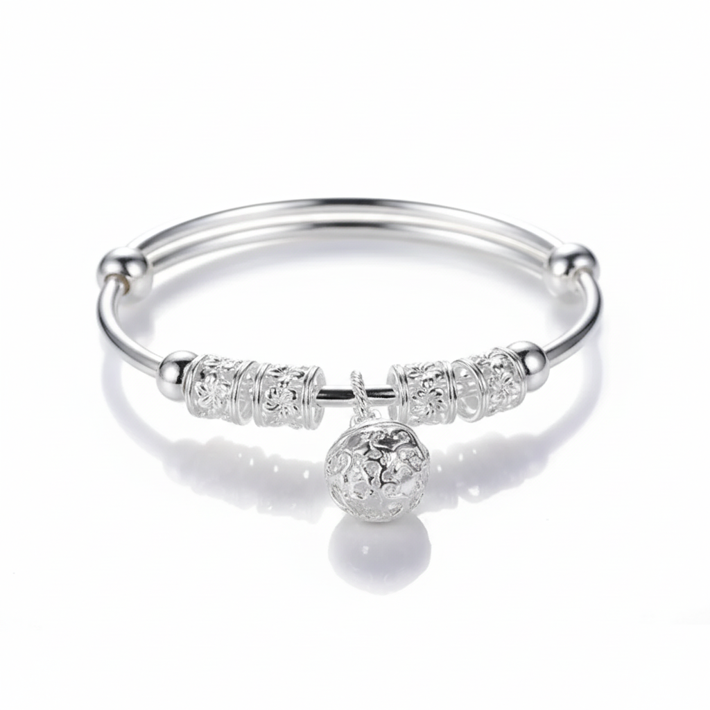 Elegant Silver Charm Bracelet
