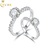 925 Sterling Silver VVS Moissanite Diamond Ring