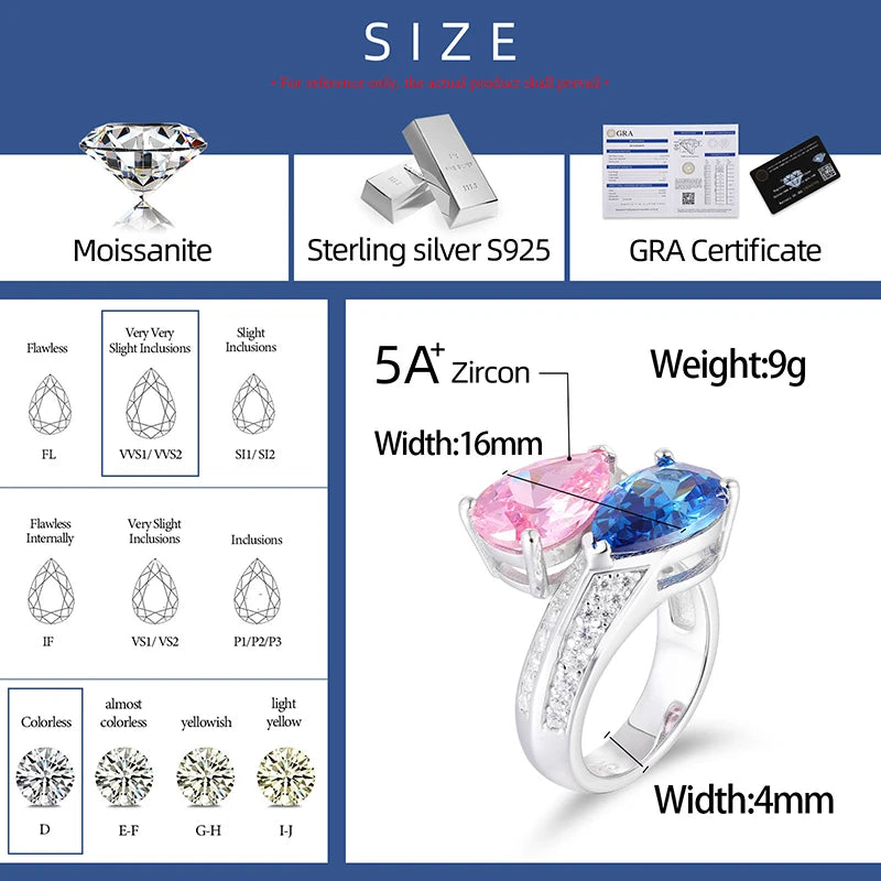 925 Sterling Silver Water Drop Finger Knuckle  Adjustable Rings