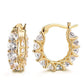 Paved Crystal Hoop Earrings