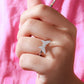 925 Sterling Silver VVS Moissanite Gemstone Butterfly Ring