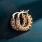 Paved Crystal Hoop Earrings