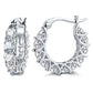 Paved Crystal Hoop Earrings