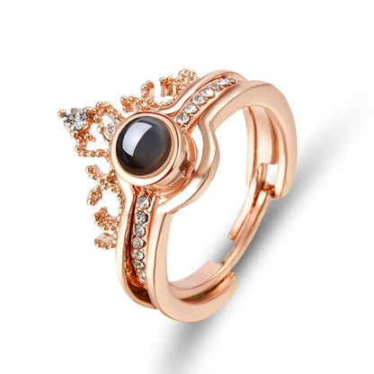 Photo Projection Crown Ring