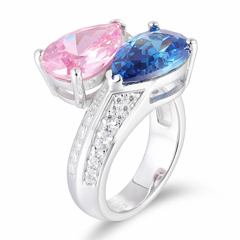 925 Sterling Silver Water Drop Finger Knuckle  Adjustable Rings