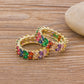 Rainbow Baguette Crystal Ring