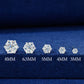 Gold-Plated Moissanite Diamond 6-Prong Solitaire Stud Earrings
