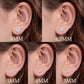 Gold-Plated Moissanite Diamond 6-Prong Solitaire Stud Earrings