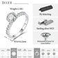 925 Sterling Silver VVS Moissanite Diamond Ring