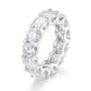 6.5mm Moissanite Eternity Ring Gold Plated 925 Sterling Silver VVS1
