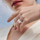 925 Sterling Silver Pear Cut 5A Cubic Zirconia Ice Out Butterfly Ring