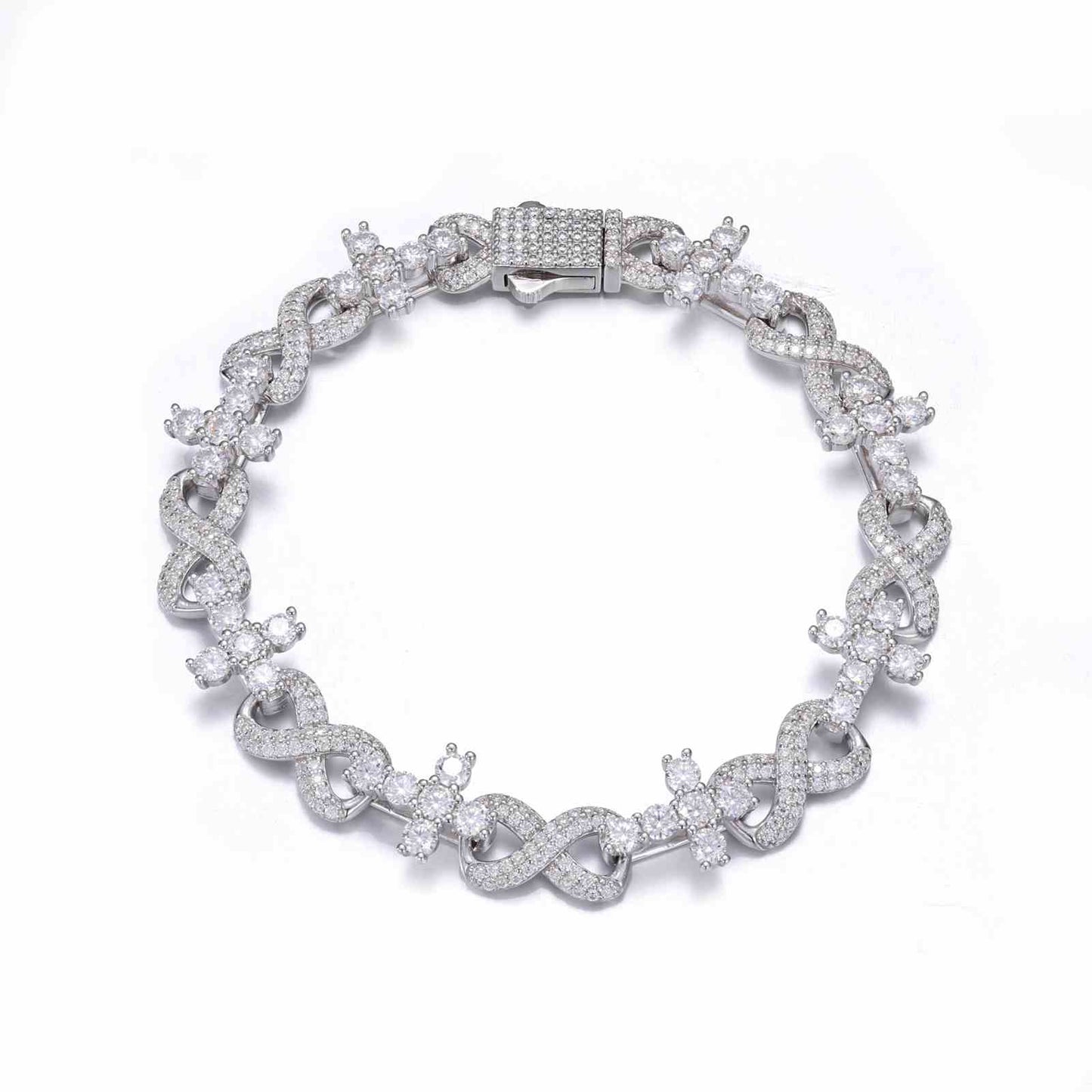 10mm Infinity Mixed Cross Bracelet