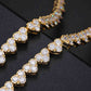8mm Heart Tennis Bracelet