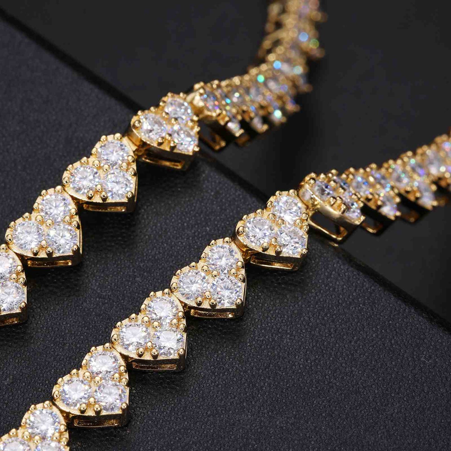 8mm Heart Tennis Bracelet