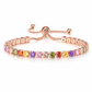 Rainbow Cubic Zirconia Tennis Bracelet