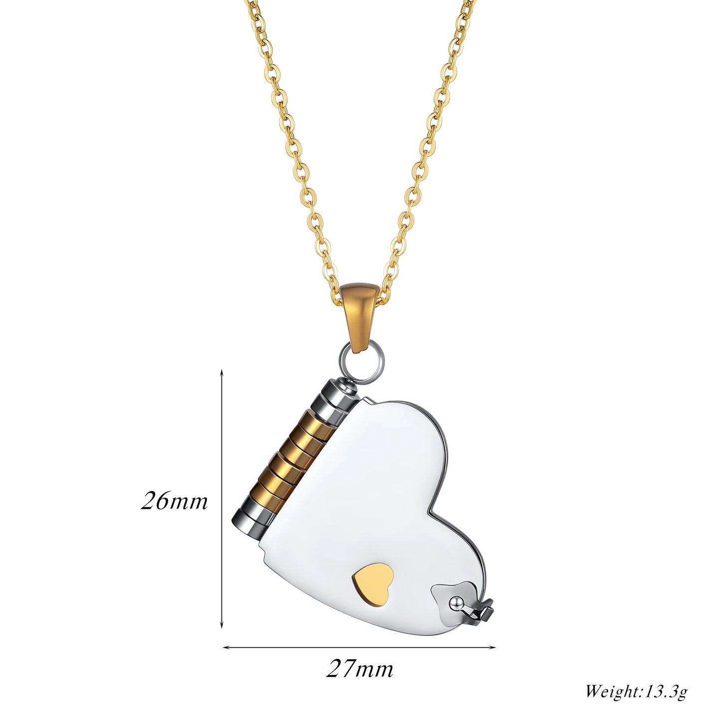 Heart Book Pendant Necklace