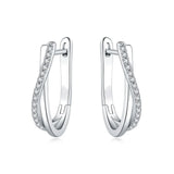 Elegant Zircon Hoop Earrings