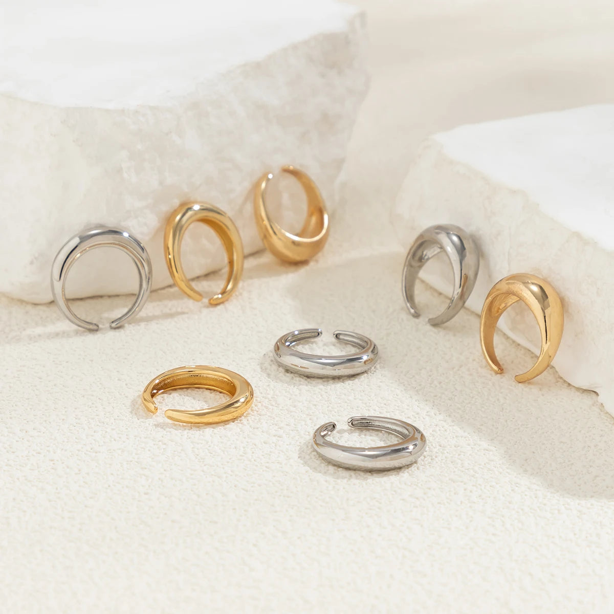 Chunky Gold & Silver Stackable Ring
