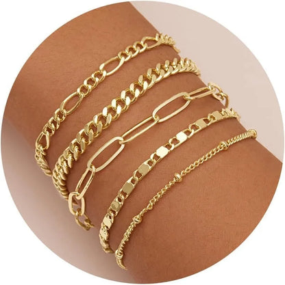 Gold Layered Bracelet Set