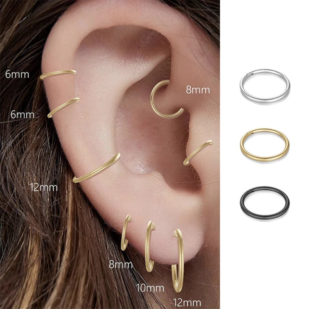 Minimalist Cartilage Hoop Earrings