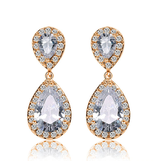 Water Drop Cubic Zirconia Dangle