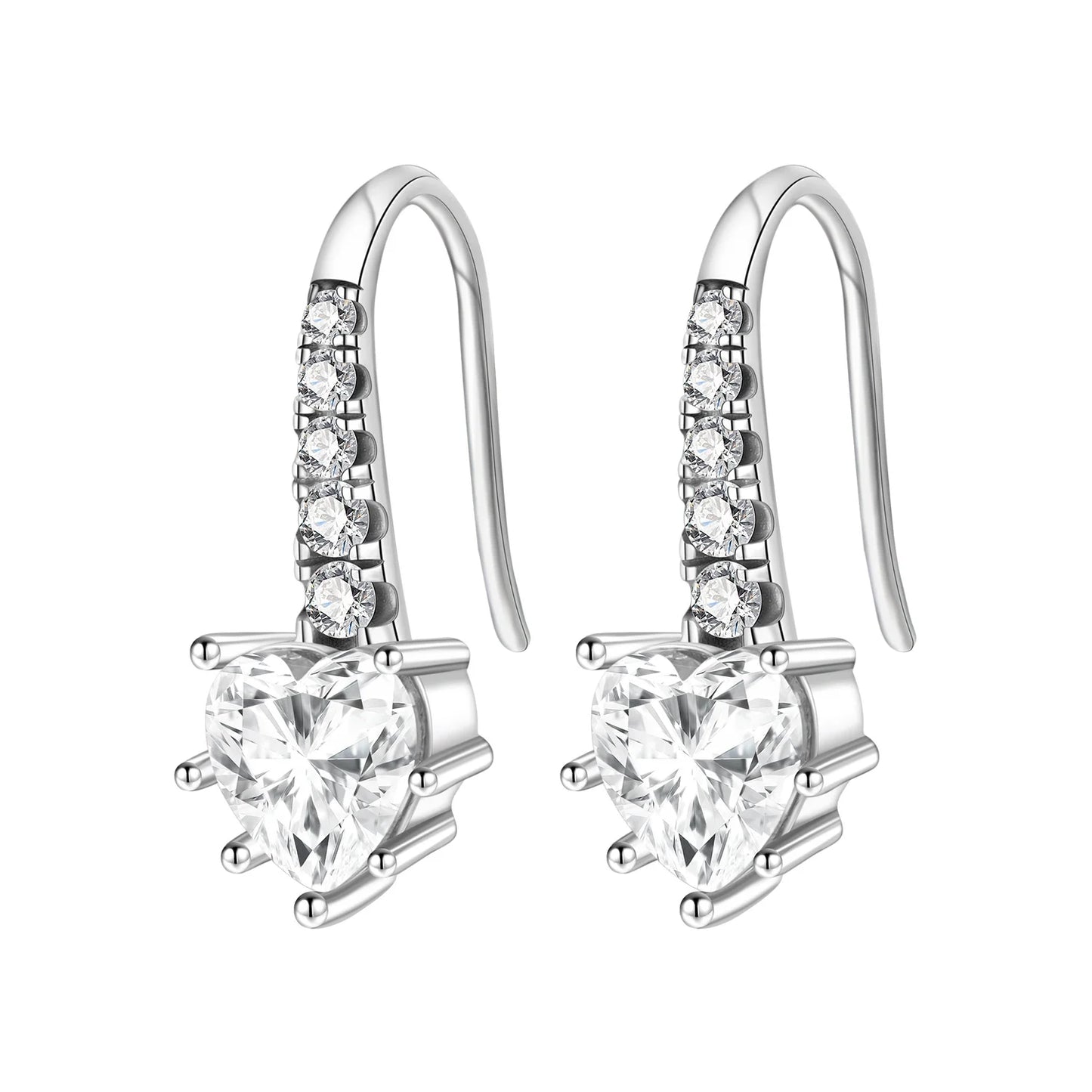Starfish Drop Heart Earrings