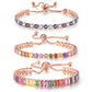 Rainbow Cubic Zirconia Tennis Bracelet