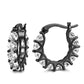 Paved Crystal Hoop Earrings