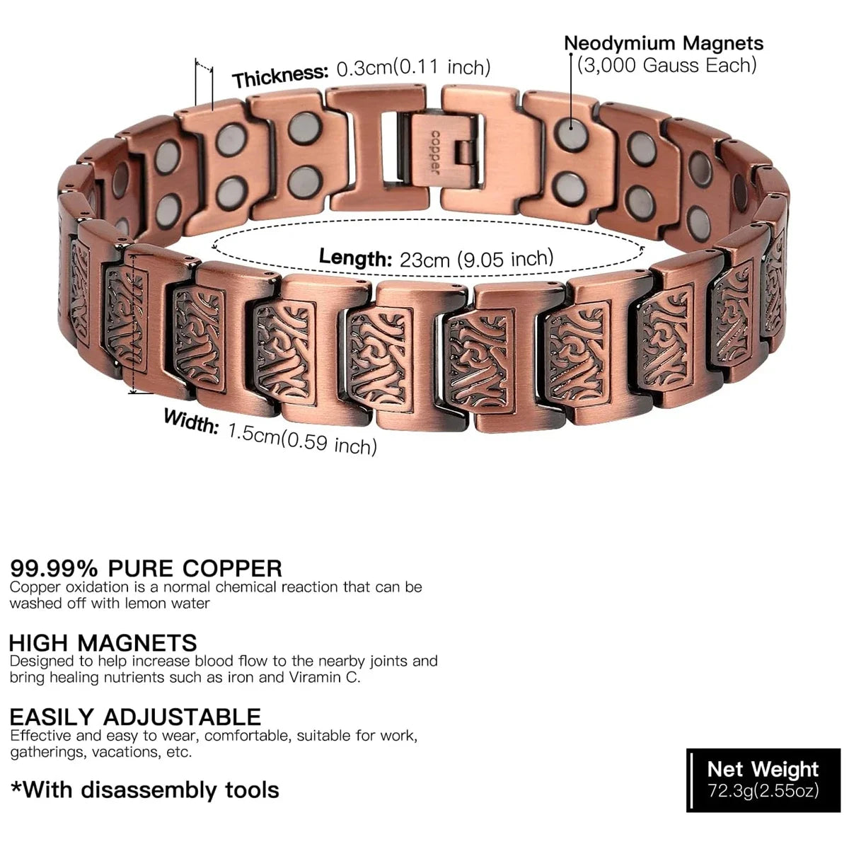 Magnetic Therapy Copper Bracelet