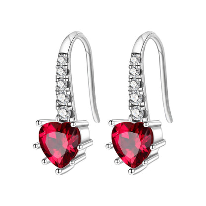 Starfish Drop Heart Earrings